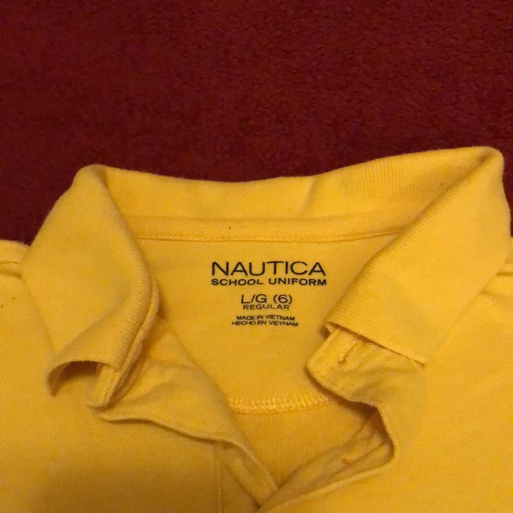Nautica School Uniform Polo Shirt, Size 6, mustard color - Picture 2 of 3